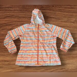 Columbia Flash Forward Moose Print Multicolor‎ Windbreaker Jacket Size Xl